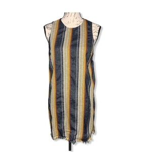 Lush Striped Print Shift Sleeveless Dress